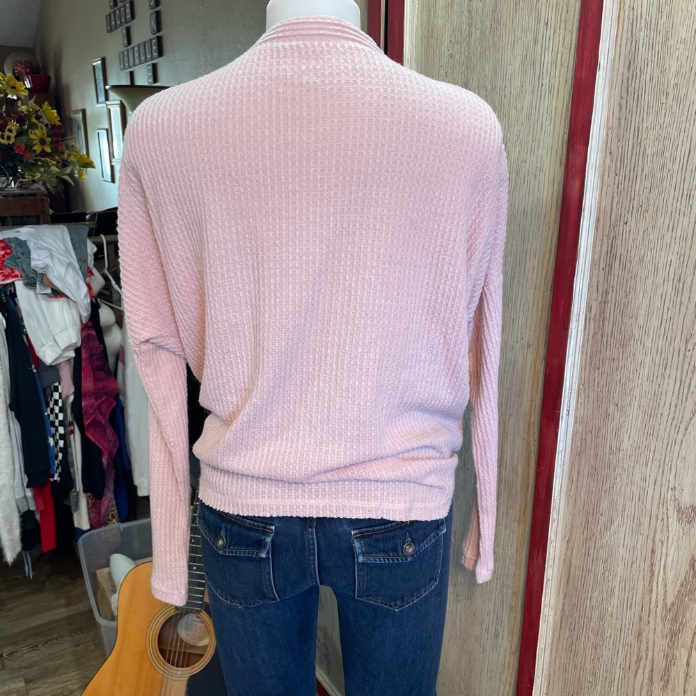 Pink Button-Up Knit Top - Picture 4 of 6